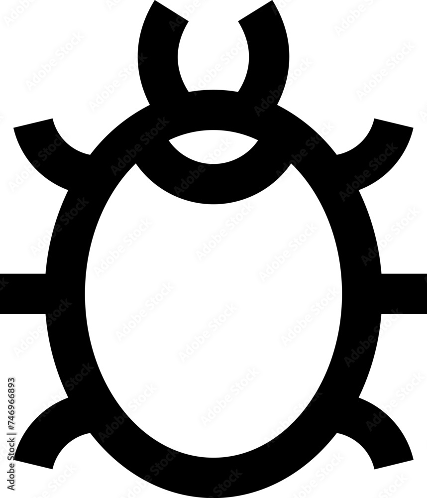 Poster isolated bug icon in flat style.