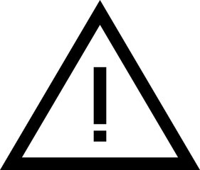 Line art attention icon or symbol.