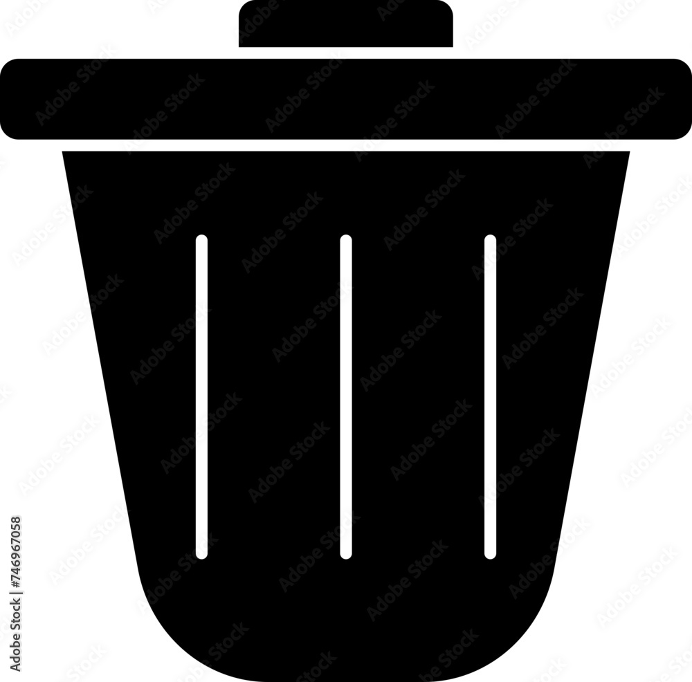 Poster delete icon or symbol in b&w color.
