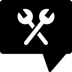 Service message with wrench icon.  