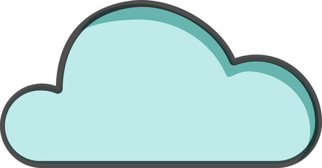 Flat style Cloud icon in blue color.