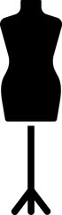 Illustration of mannequin glyph icon.