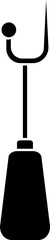 Vector sign or symbol of seam ripper in b&w color.