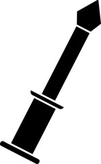 B&W screwdriver icon or symbol in flat style.