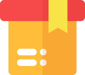 Delivery box icon in red and orange color.