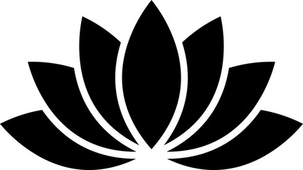 Flat illustration of lotus icon.