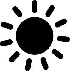 Vector illustration of sun icon.