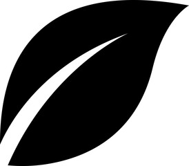 Natural leaf for aromatherapy icon or symbol.