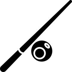 Baseball and bat icon in glyph style.