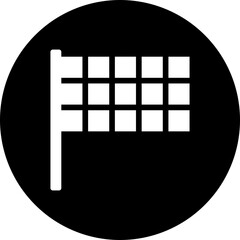 Checkered flag icon in flat style. 