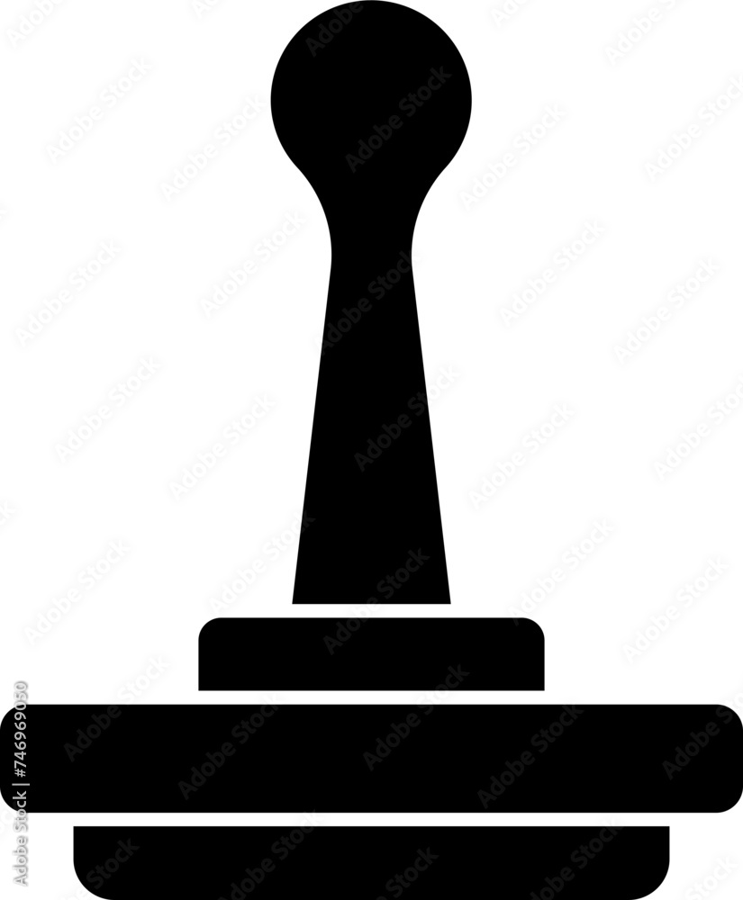 Poster flat style stamper icon in b&w color.