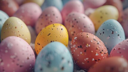 Fototapeta na wymiar Colorful Background of Easter Eggs. Egg, Decoration, Holiday, Ornament, Religion, Pattern, Dot 