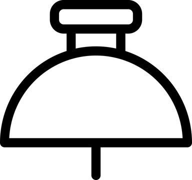 recommend clip art: Push pin icon in line art.