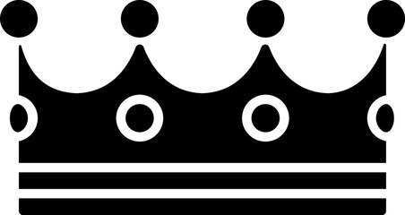 B&W illustration of crown icon.