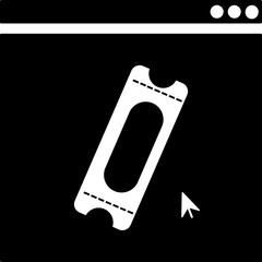 Online ticket booking icon. 