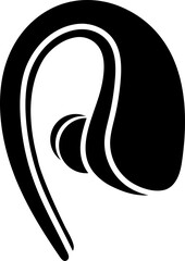 Flat illustration of door knob icon in glyhp style.