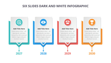 Modern infographic template with 4 steps