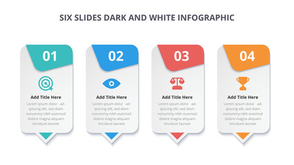 Infographic template with 4 steps, modern design template for infographics