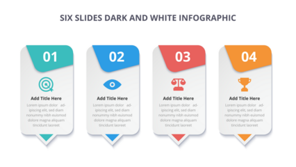 Infographic template with 4 steps, modern design template for infographics