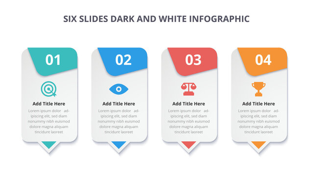 Infographic template with 4 steps, modern design template for infographics