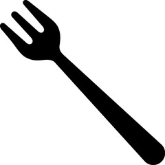 Flat style fork icon in black color.