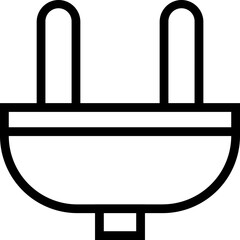Flat illustration of plug icon or symbol.
