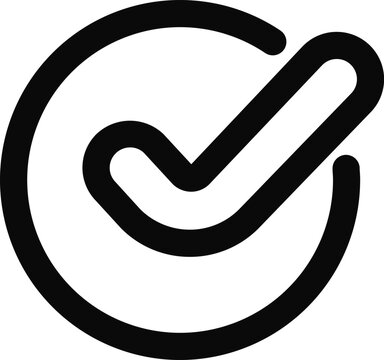 recommend clip art: Check Mark icon in thin line art.