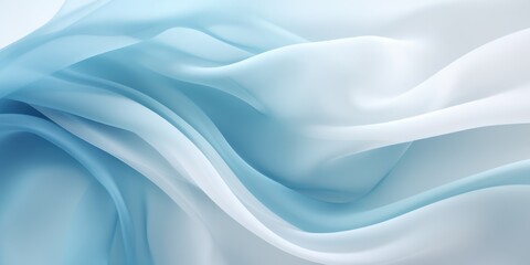 Obraz premium Abstract white and Cyan silk fabric weave of cotton or linen satin fabric lies texture background.