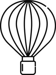 Vector illustration of hot air balloon icon.