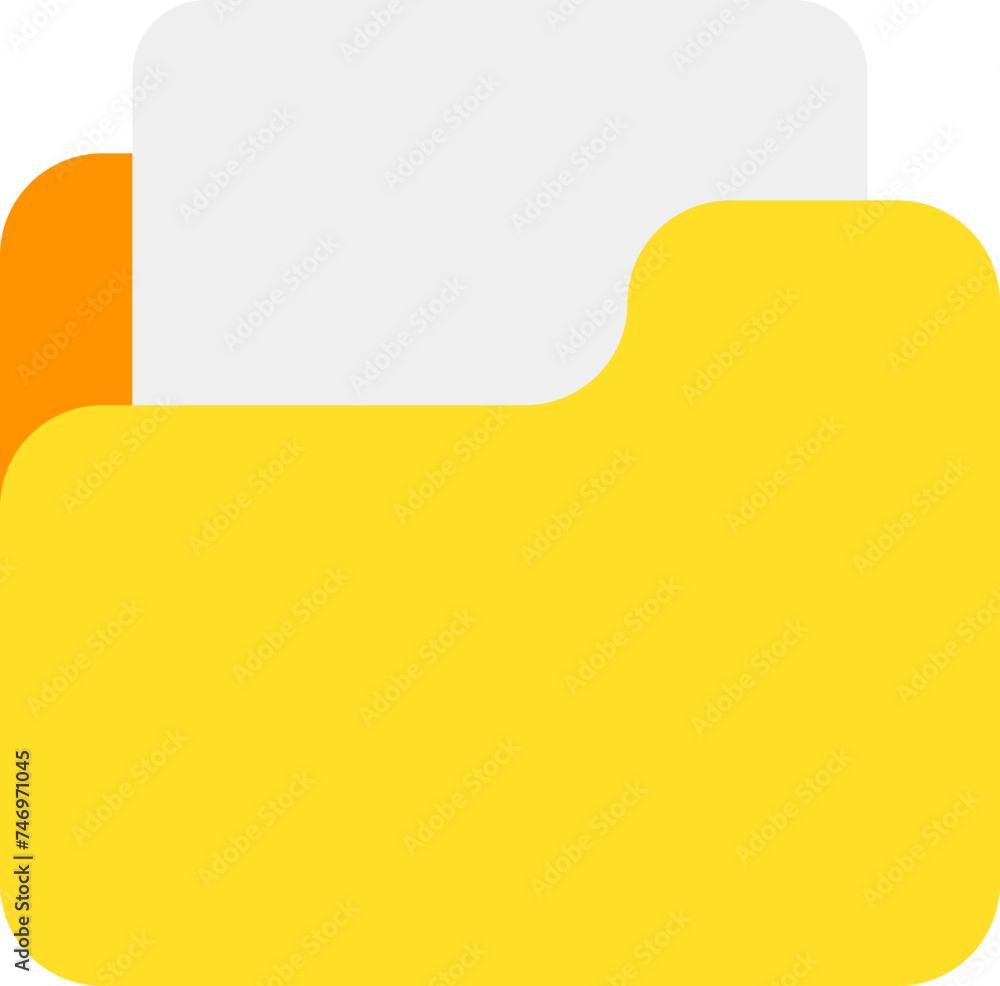 Poster vector illustration of open file folder icon.