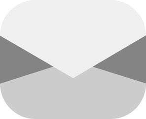 Mail or Envelope icon in gray color.