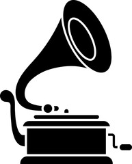 Gramophone icon or symbol.