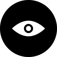 Illustration of eye glyph icon.