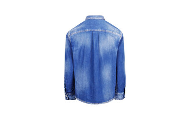 blue shirt isolated on white background