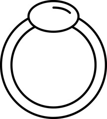 Illustration of ring icon or symbol.