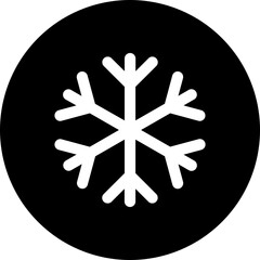 Snowflake icon in b&w color.