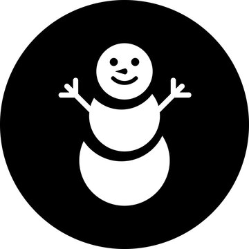 Vector illustration of snowman icon.