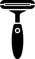 Illustration of hair razor glyph icon.