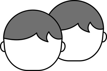 Vector Illustration Of Gemini Icon Or Symbol In Gray And White Color.