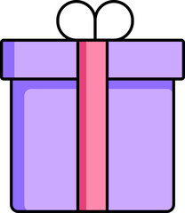 Gift Box icon in purple and Pink color.