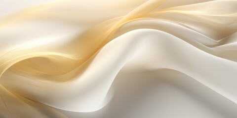 Obraz premium Abstract white and Gold silk fabric weave of cotton or linen satin fabric lies texture background.