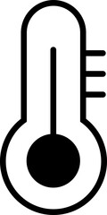 Thermometer with Speed Mark icon in black line art.