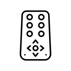 Flat style Remote control icon in line art.