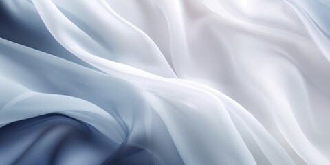 Obraz premium Abstract white and Indigo silk fabric weave of cotton or linen satin fabric lies texture background.