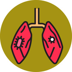 Vector illustration of Bacteria and Virus Infection Liver.