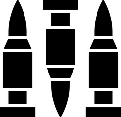 Glyph Bullets Icon In Flat Style.