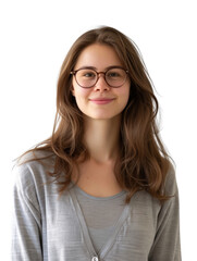 Fototapeta premium Causal young girl transparent background