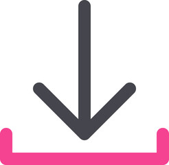 Download Arrow icon in grey color.