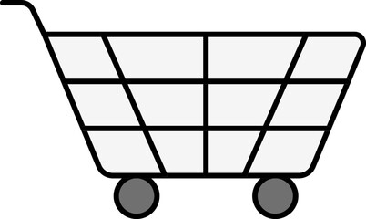 Illustration of Shopping Cart Icon In Flat Style.