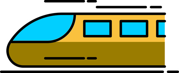 Vector illustration of Train icon.